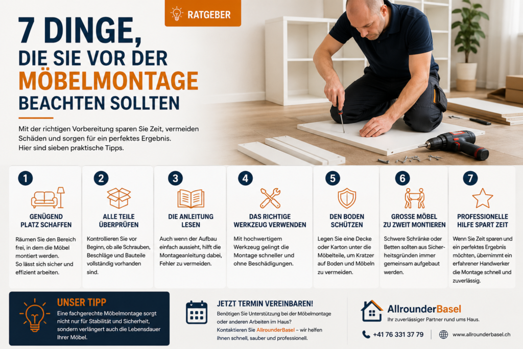 7 Dinge, die Sie vor der Möbelmontage beachten sollten